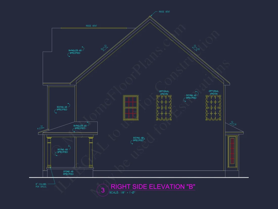 Elegant house Plan with 2 Floors, CAD Designs & Blueprint