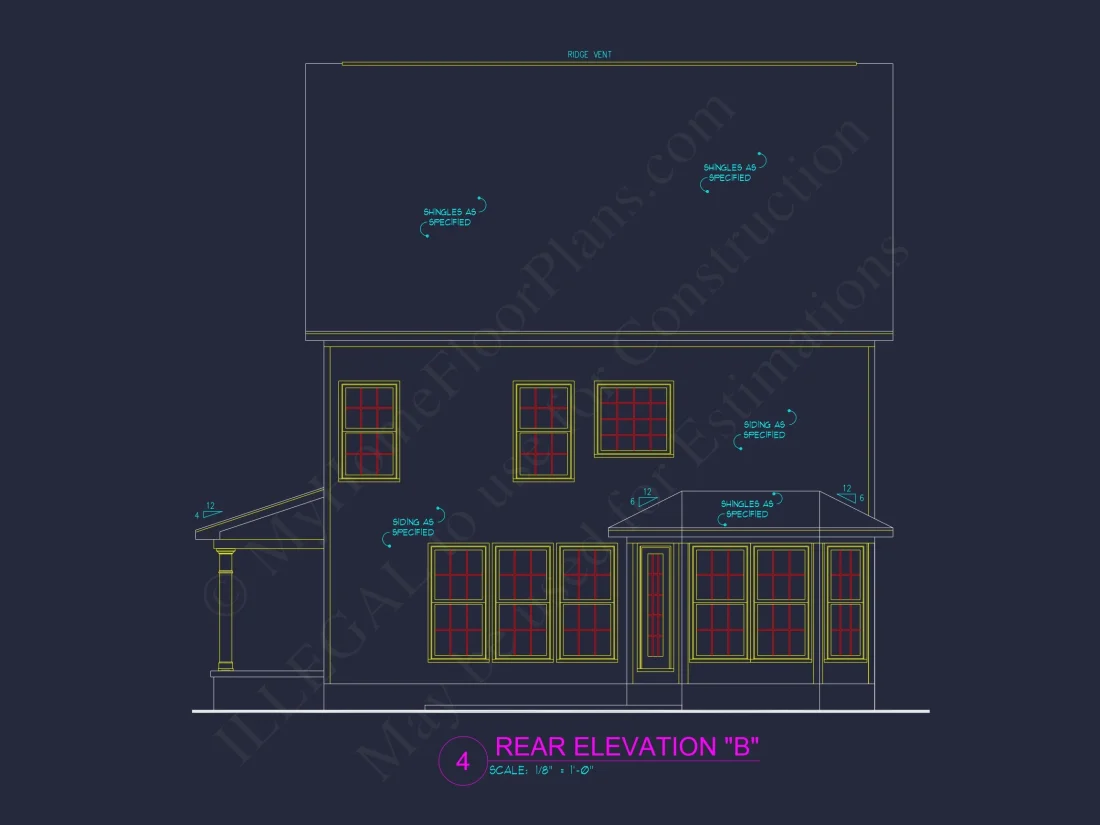Elegant house Plan with 2 Floors, CAD Designs & Blueprint