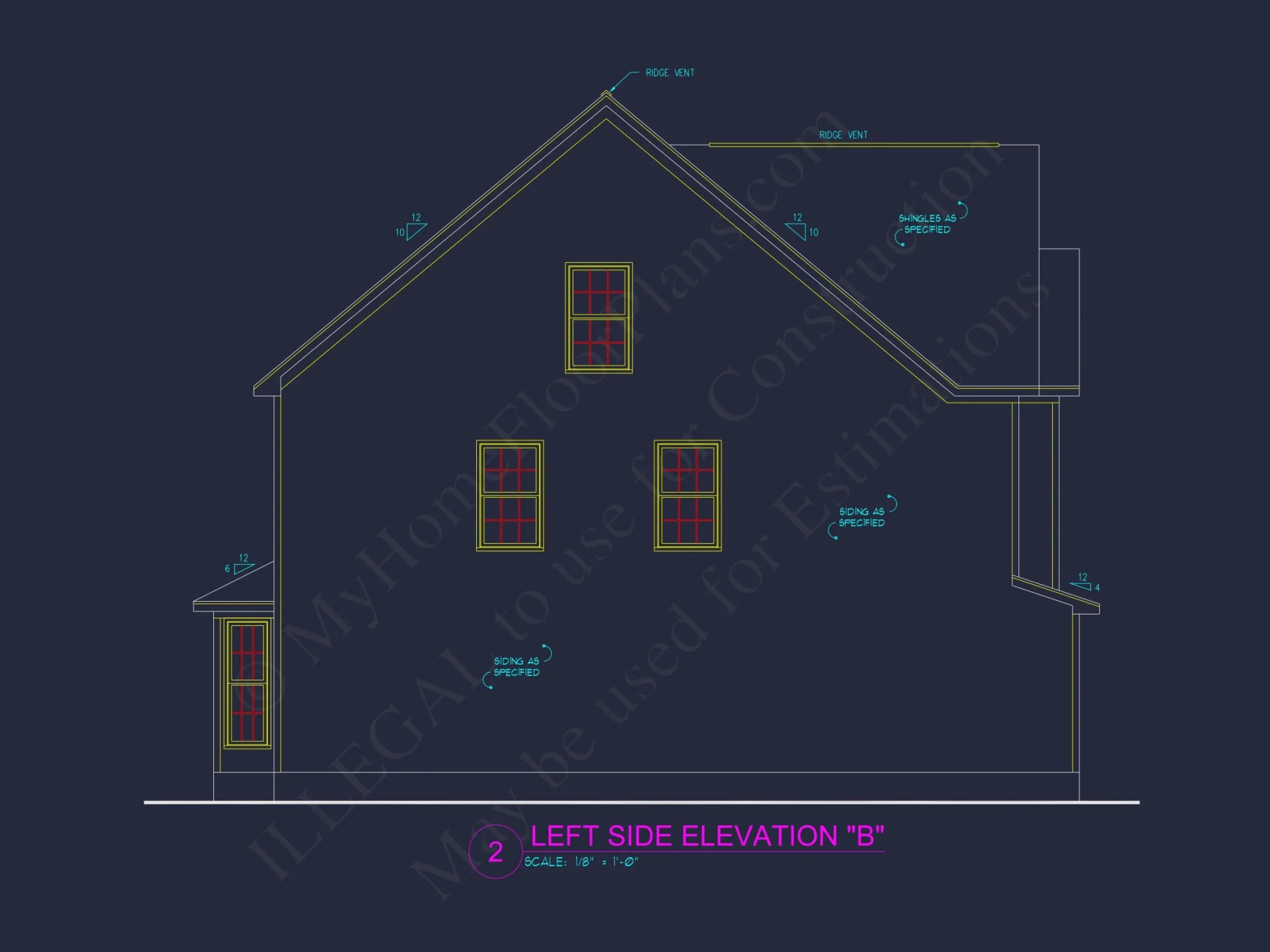 Elegant house Plan with 2 Floors, CAD Designs & Blueprint