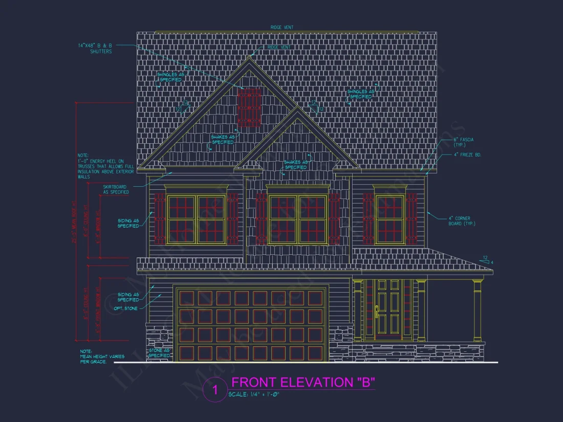 Elegant house Plan with 2 Floors, CAD Designs & Blueprint