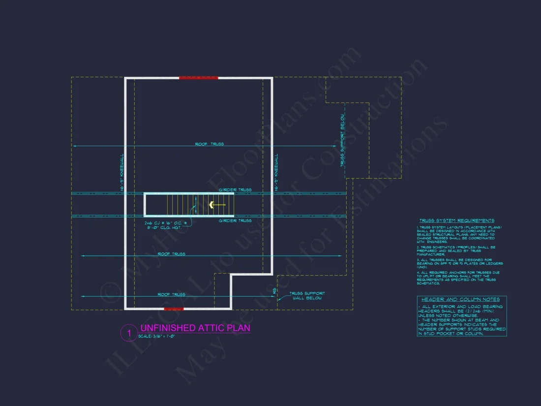 Craftsman Floor Plan with 2 Story Design