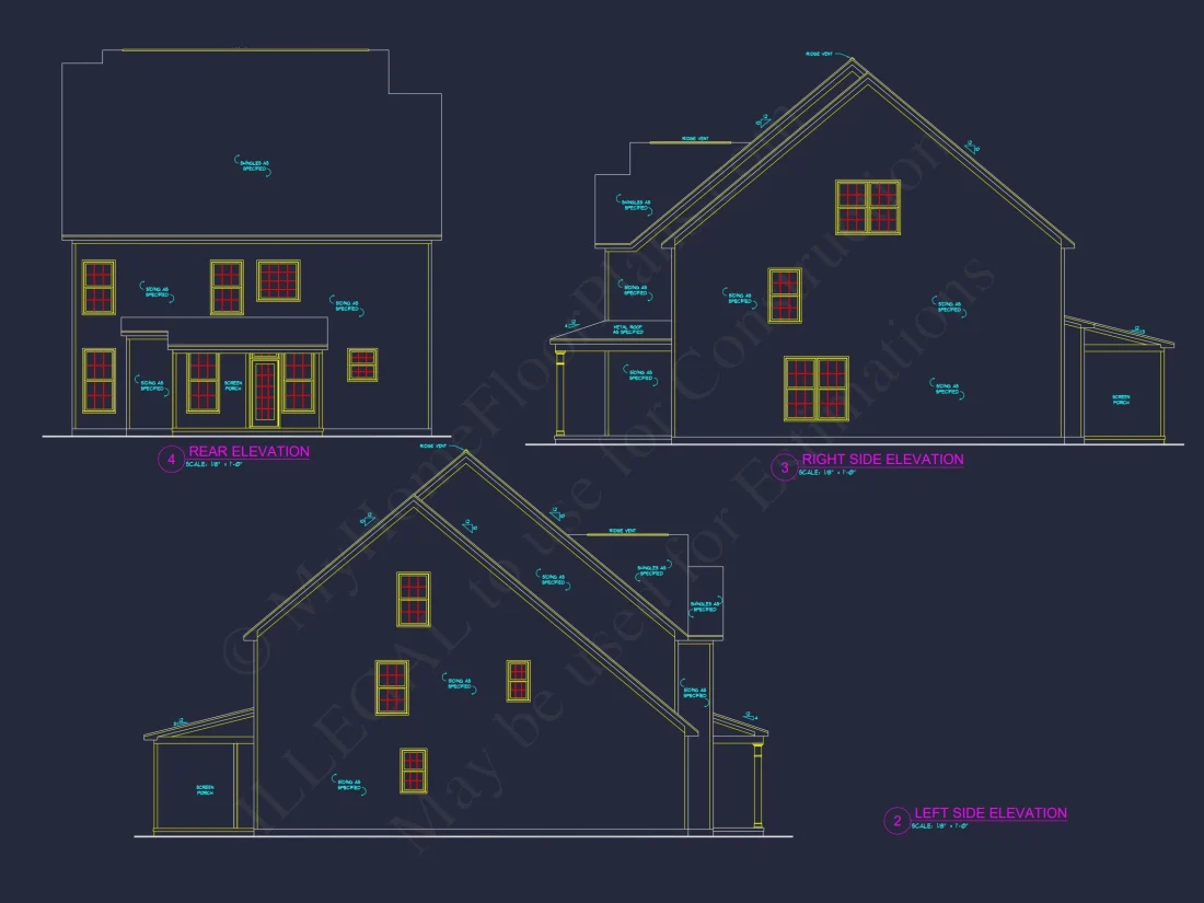 Craftsman Floor Plan with 2 Story Design