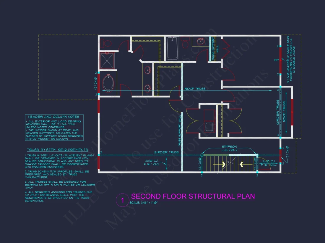 Charming Two-Story house Plan with Detailed CAD Blueprint Designs