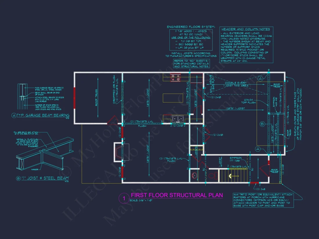 Charming Two-Story house Plan with Detailed CAD Blueprint Designs