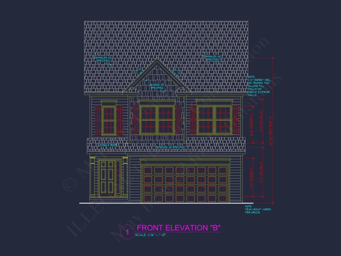 Charming Two-Story house Plan with Detailed CAD Blueprint Designs