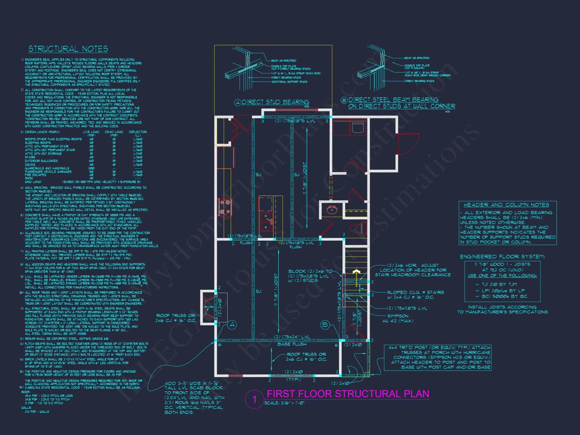 Craftsman house Plan with Detailed Floor Blueprint and Open Designs