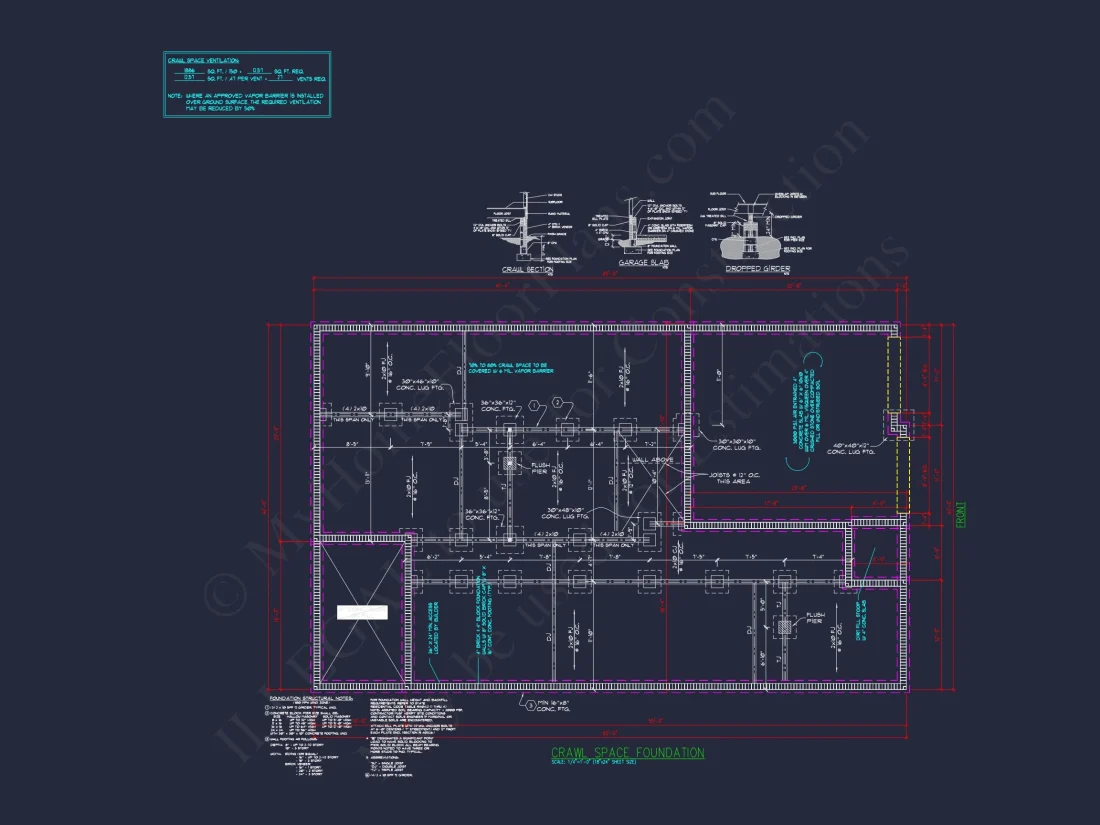 Craftsman house Plan with 3 Bedrooms and Open Floor Plan