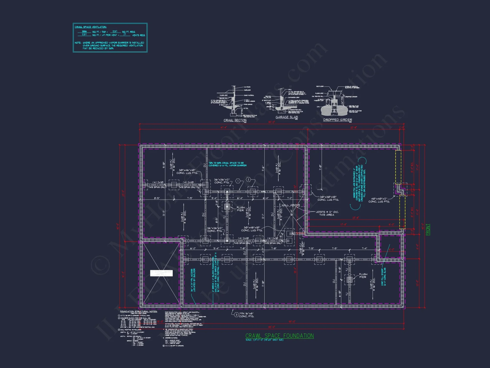 Craftsman house Plan with 3 Bedrooms and Open Floor Plan