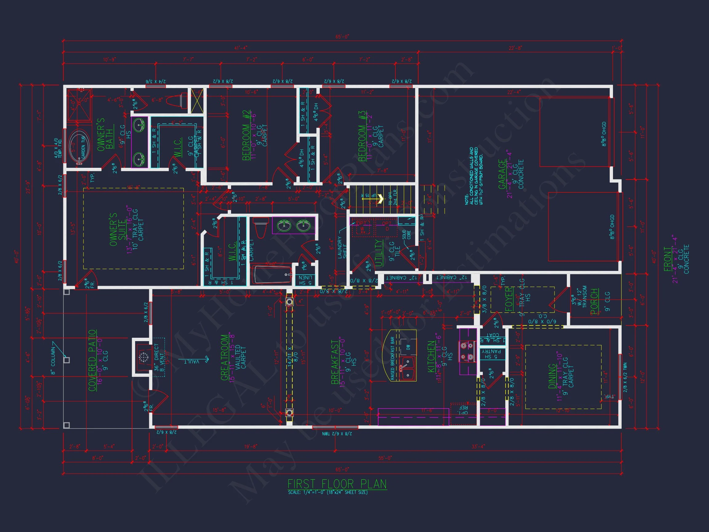 10-1311 HOUSE PLAN -Modern Farmhouse Home Plan - 3-Bed, 2.5-Bath, 2,450 SF 8 Craftsman house Plan with 3 Bedrooms and Open Floor Plan