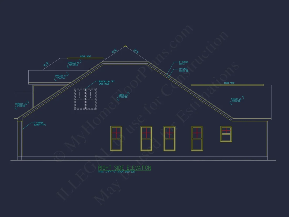 Craftsman house Plan with 3 Bedrooms and Open Floor Plan