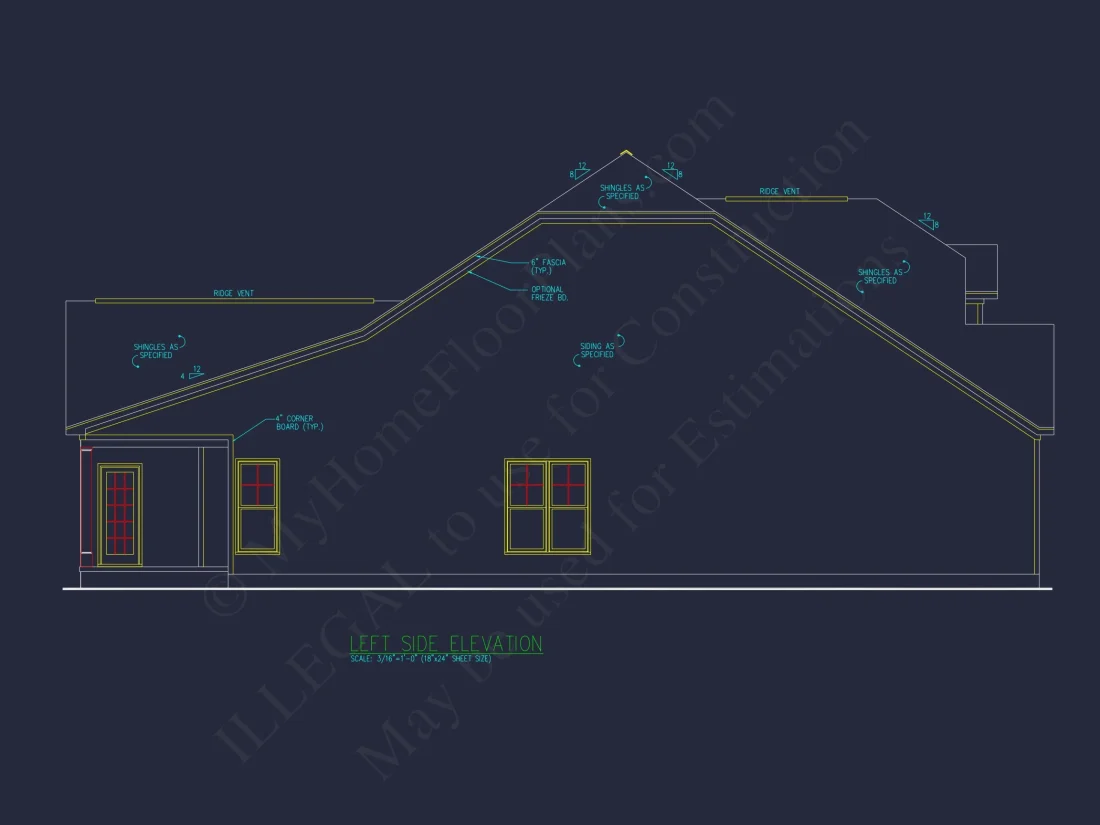 Craftsman house Plan with 3 Bedrooms and Open Floor Plan