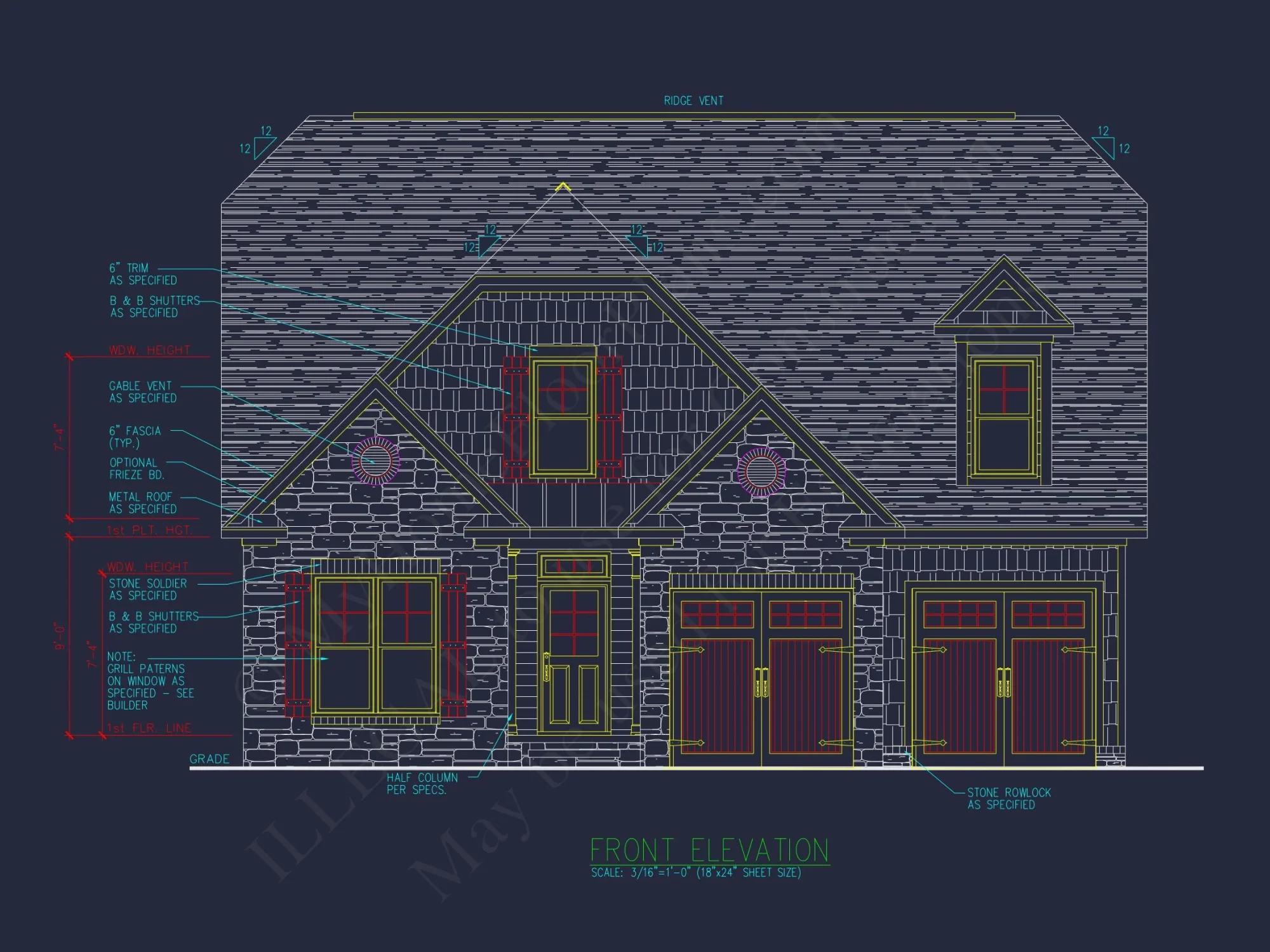 Craftsman house Plan with 3 Bedrooms and Open Floor Plan