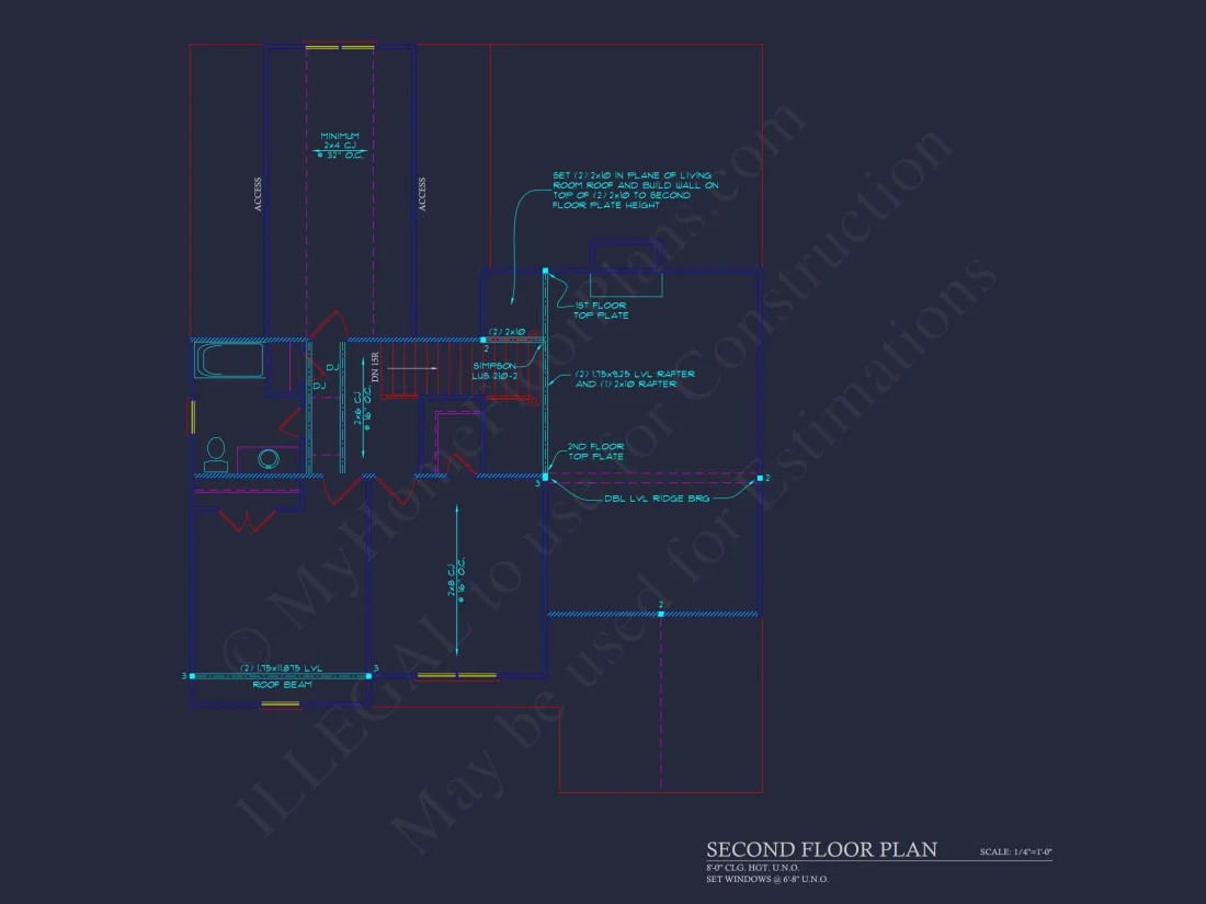Beautiful CAD house Plan with 2 Floors and 3 Bedrooms
