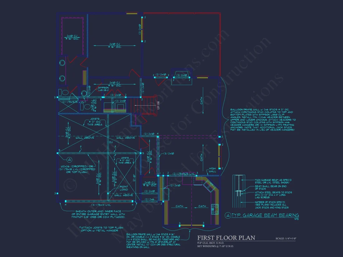 Beautiful CAD house Plan with 2 Floors and 3 Bedrooms