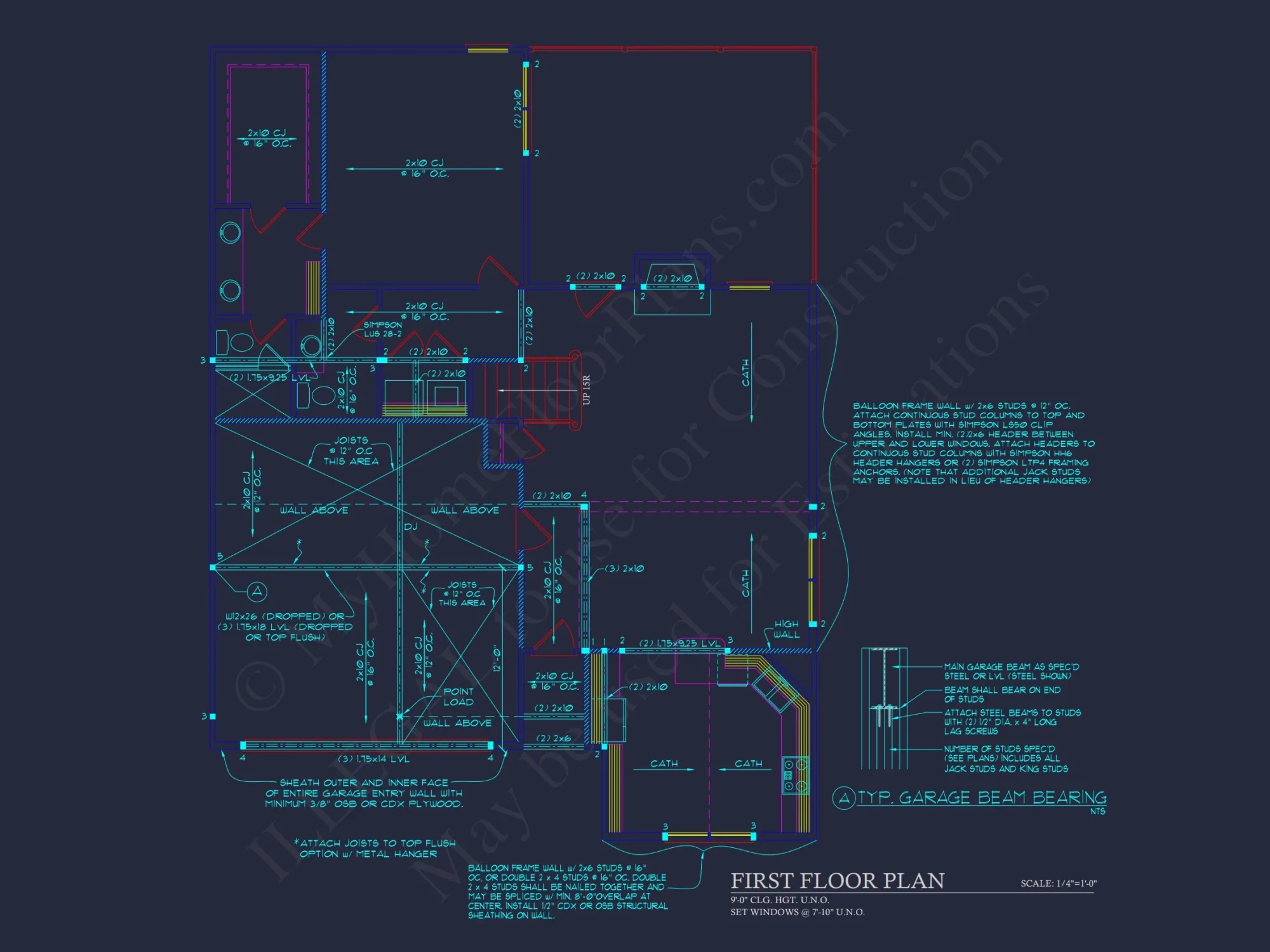 Beautiful CAD house Plan with 2 Floors and 3 Bedrooms