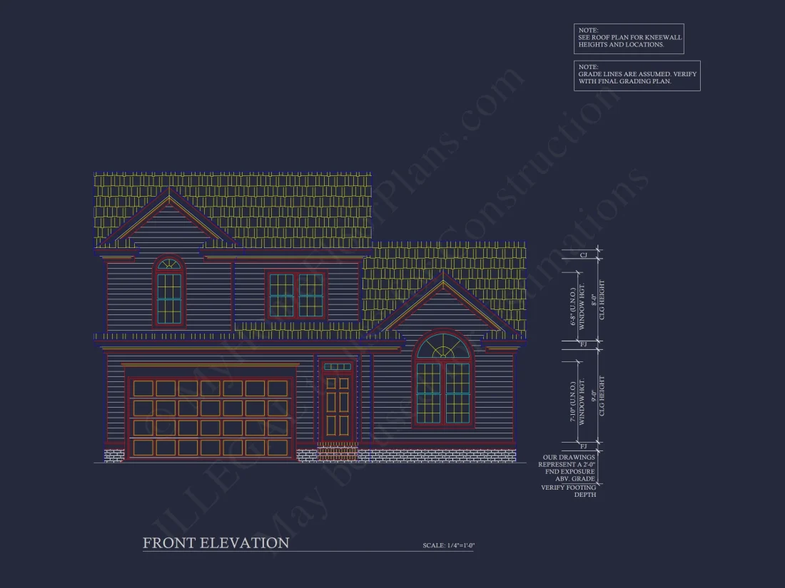 Beautiful CAD house Plan with 2 Floors and 3 Bedrooms