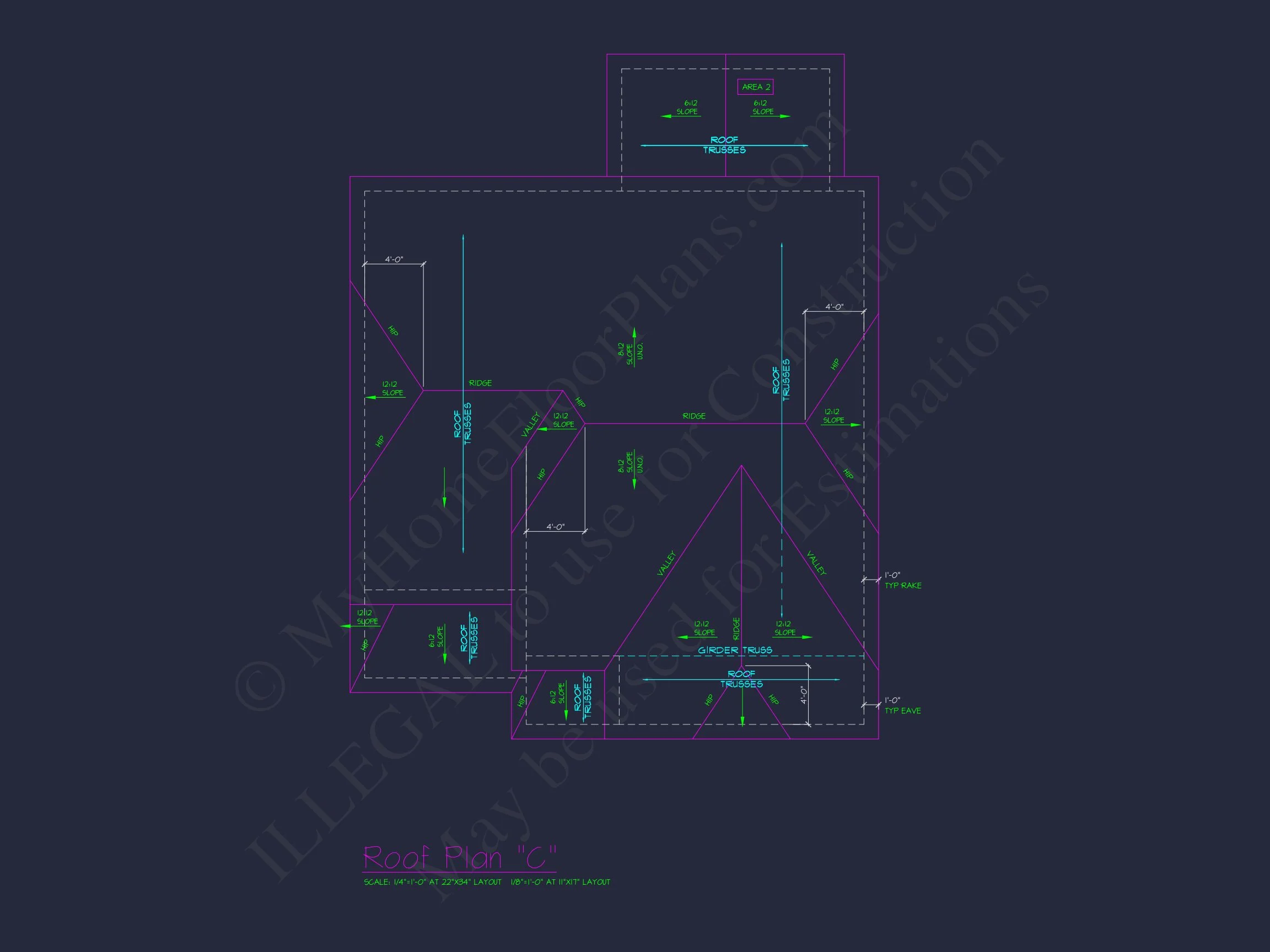 Classic 2-Story house Plan: 4 Beds, 2289 sq ft Blueprint