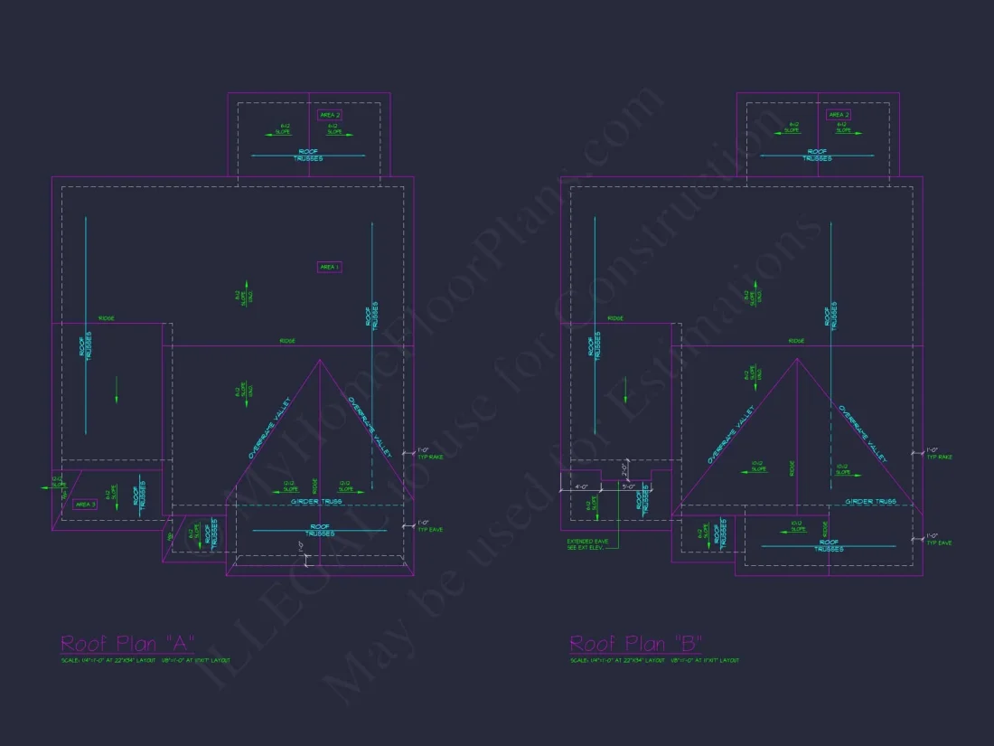 Classic 2-Story house Plan: 4 Beds, 2289 sq ft Blueprint