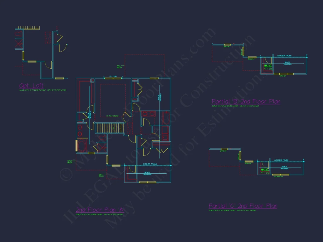 Classic 2-Story house Plan: 4 Beds, 2289 sq ft Blueprint