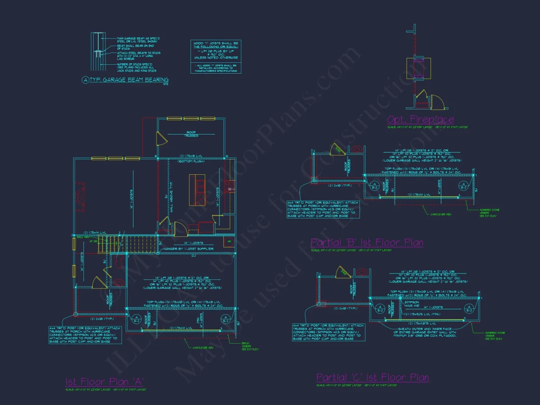 Classic 2-Story house Plan: 4 Beds, 2289 sq ft Blueprint