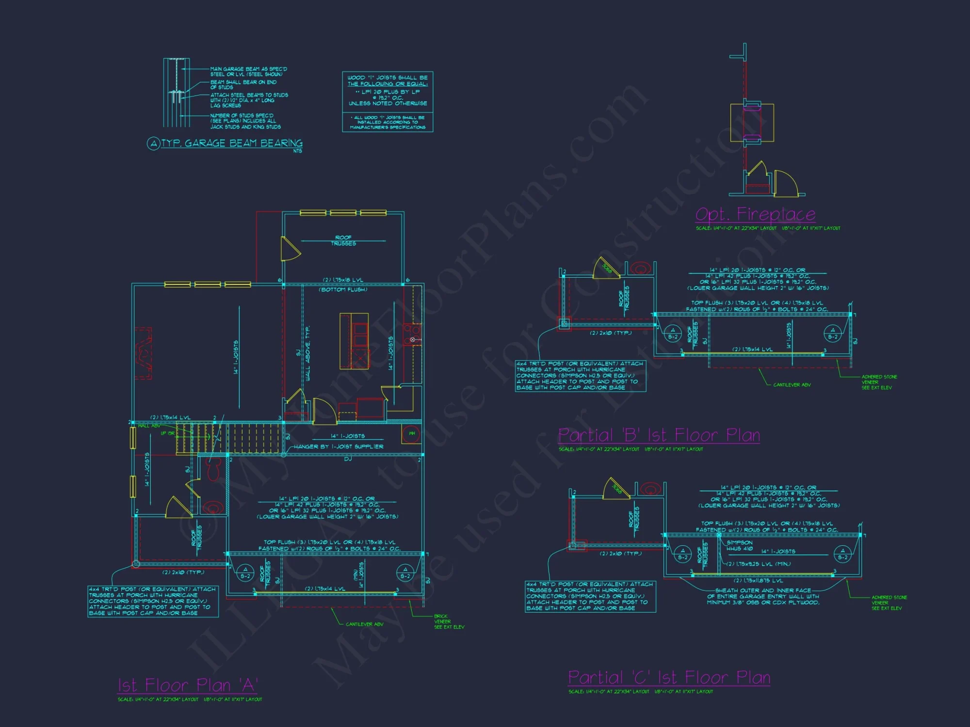 Classic 2-Story house Plan: 4 Beds, 2289 sq ft Blueprint