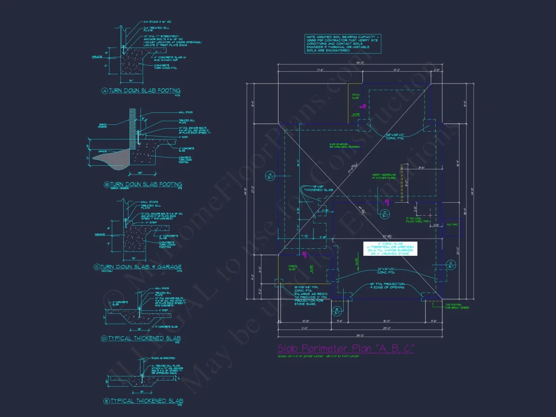 Classic 2-Story house Plan: 4 Beds, 2289 sq ft Blueprint