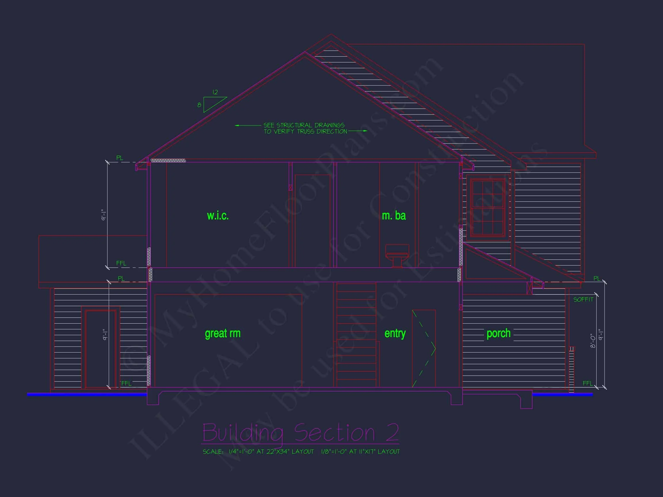 Classic 2-Story house Plan: 4 Beds, 2289 sq ft Blueprint