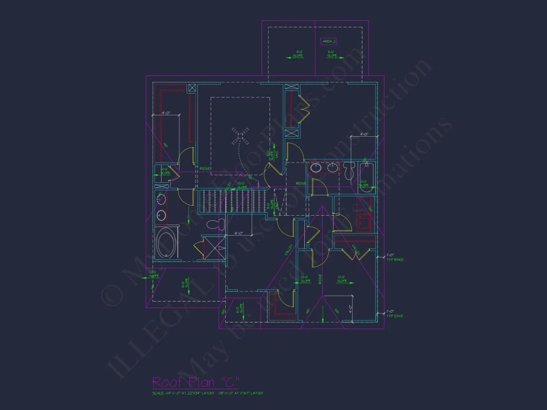 Classic 2-Story house Plan: 4 Beds, 2289 sq ft Blueprint