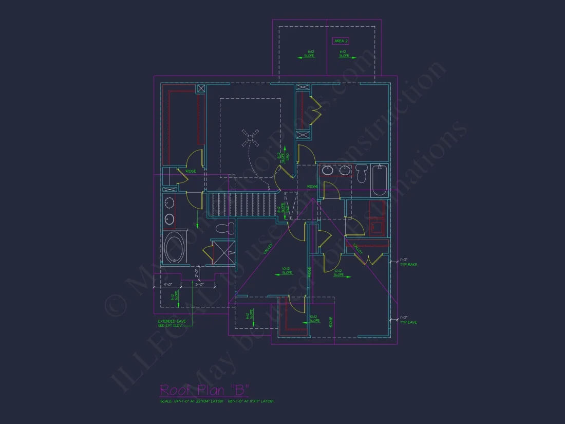 Classic 2-Story house Plan: 4 Beds, 2289 sq ft Blueprint