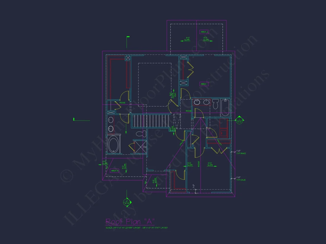 Classic 2-Story house Plan: 4 Beds, 2289 sq ft Blueprint