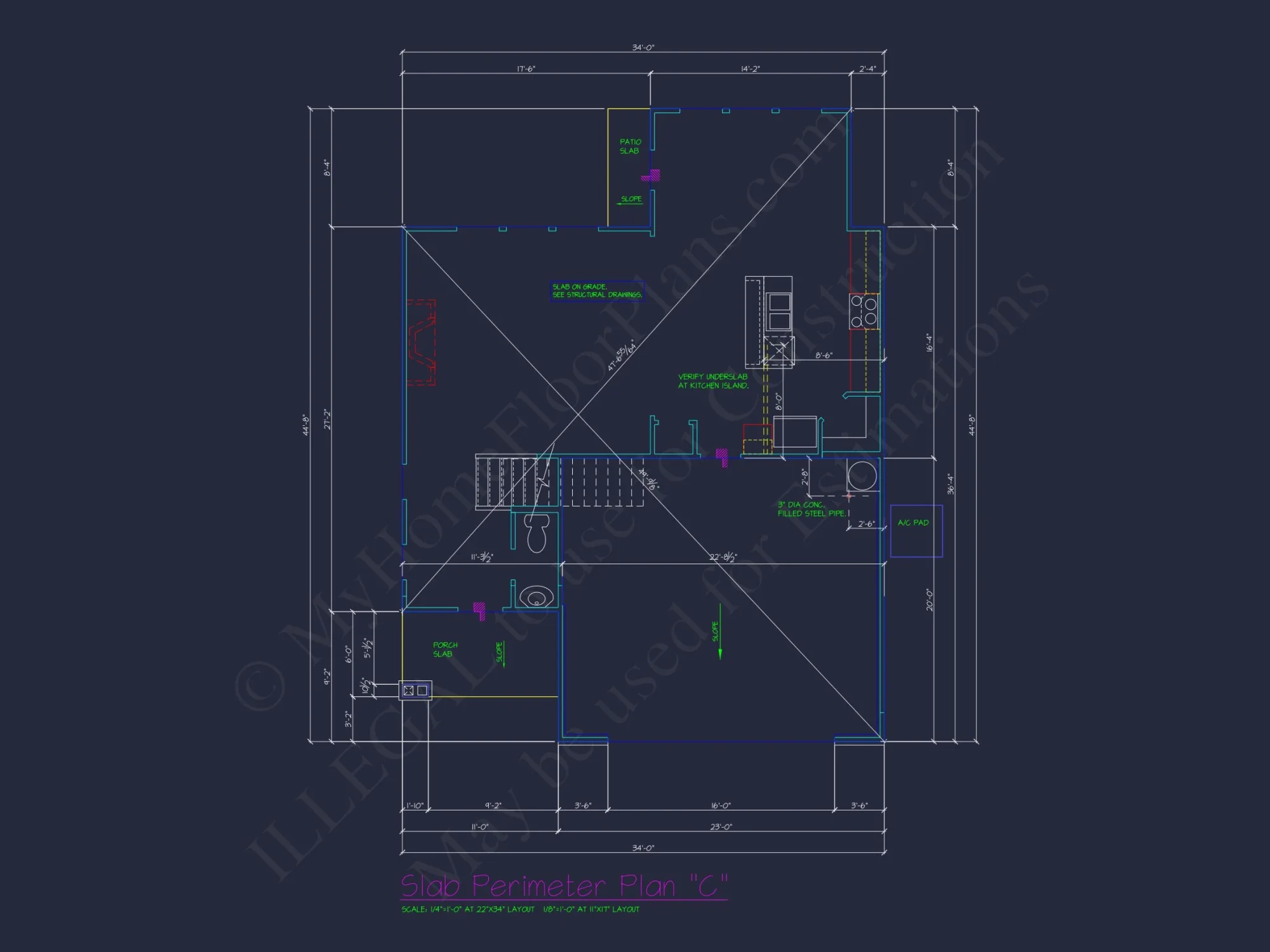 Classic 2-Story house Plan: 4 Beds, 2289 sq ft Blueprint