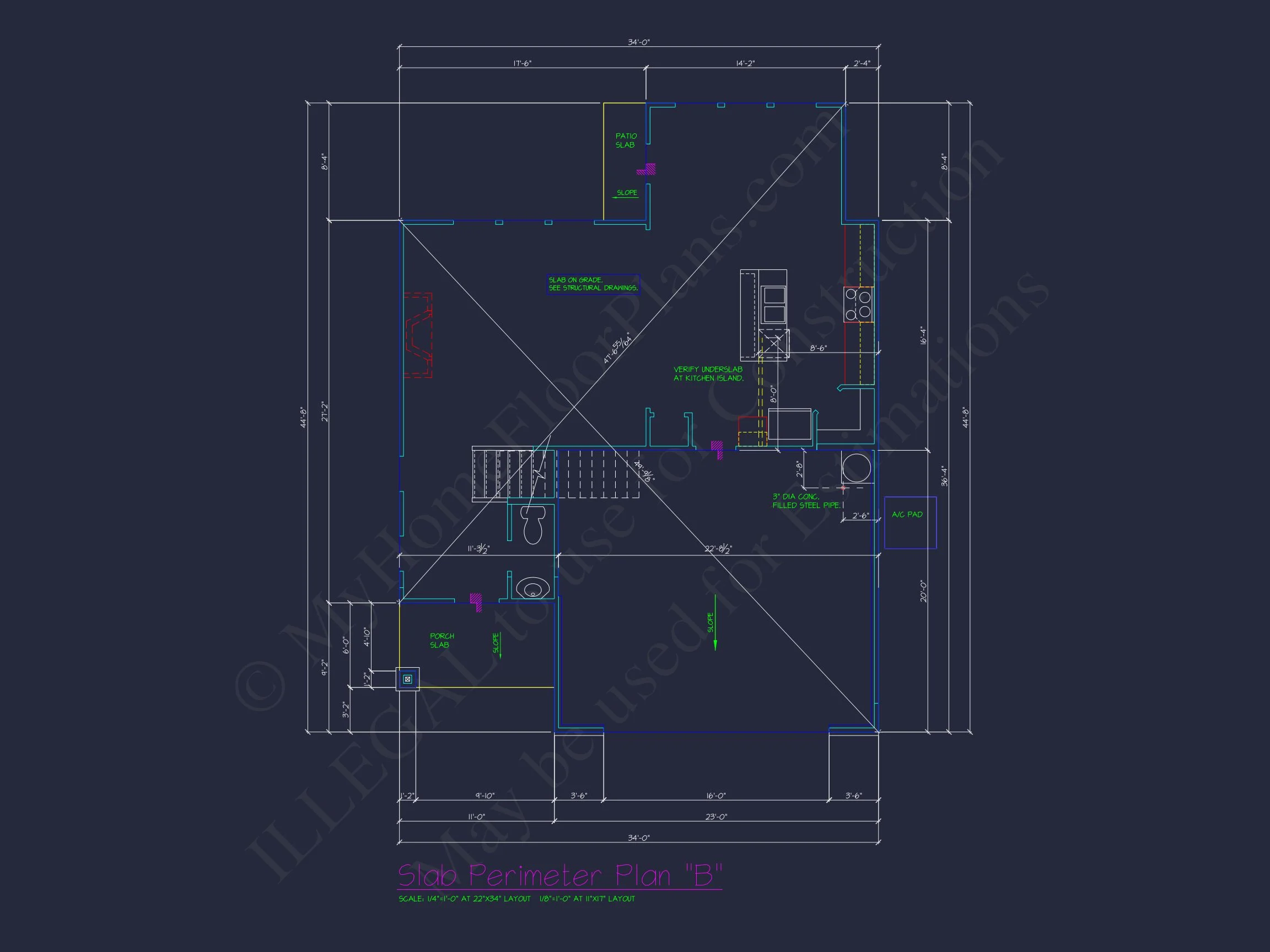 Classic 2-Story house Plan: 4 Beds, 2289 sq ft Blueprint