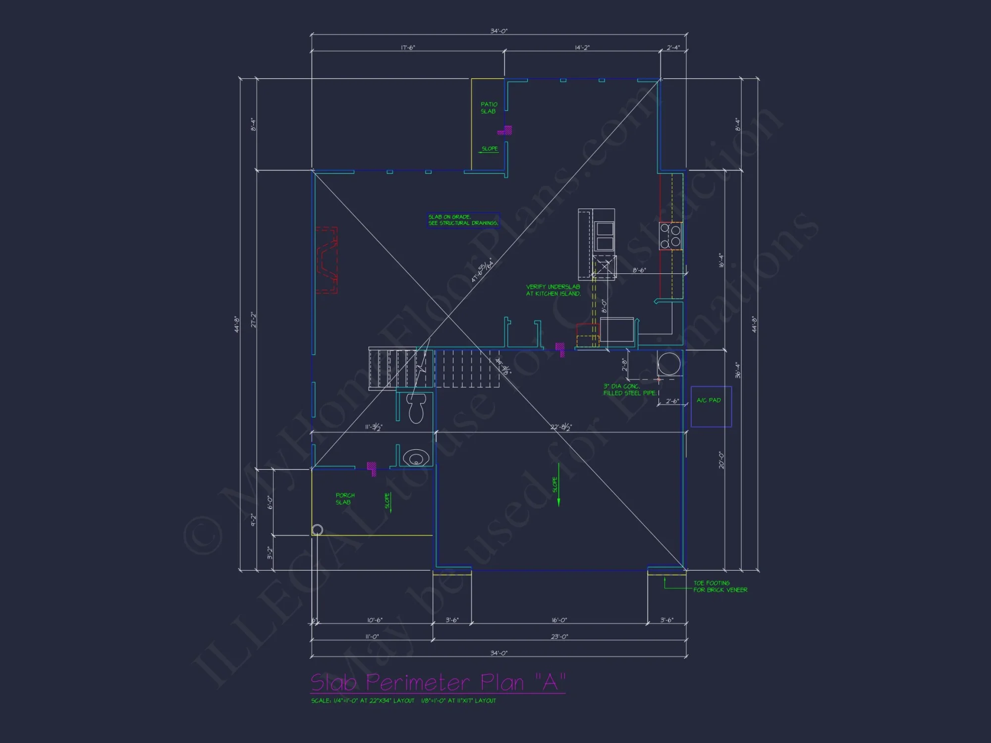 Classic 2-Story house Plan: 4 Beds, 2289 sq ft Blueprint