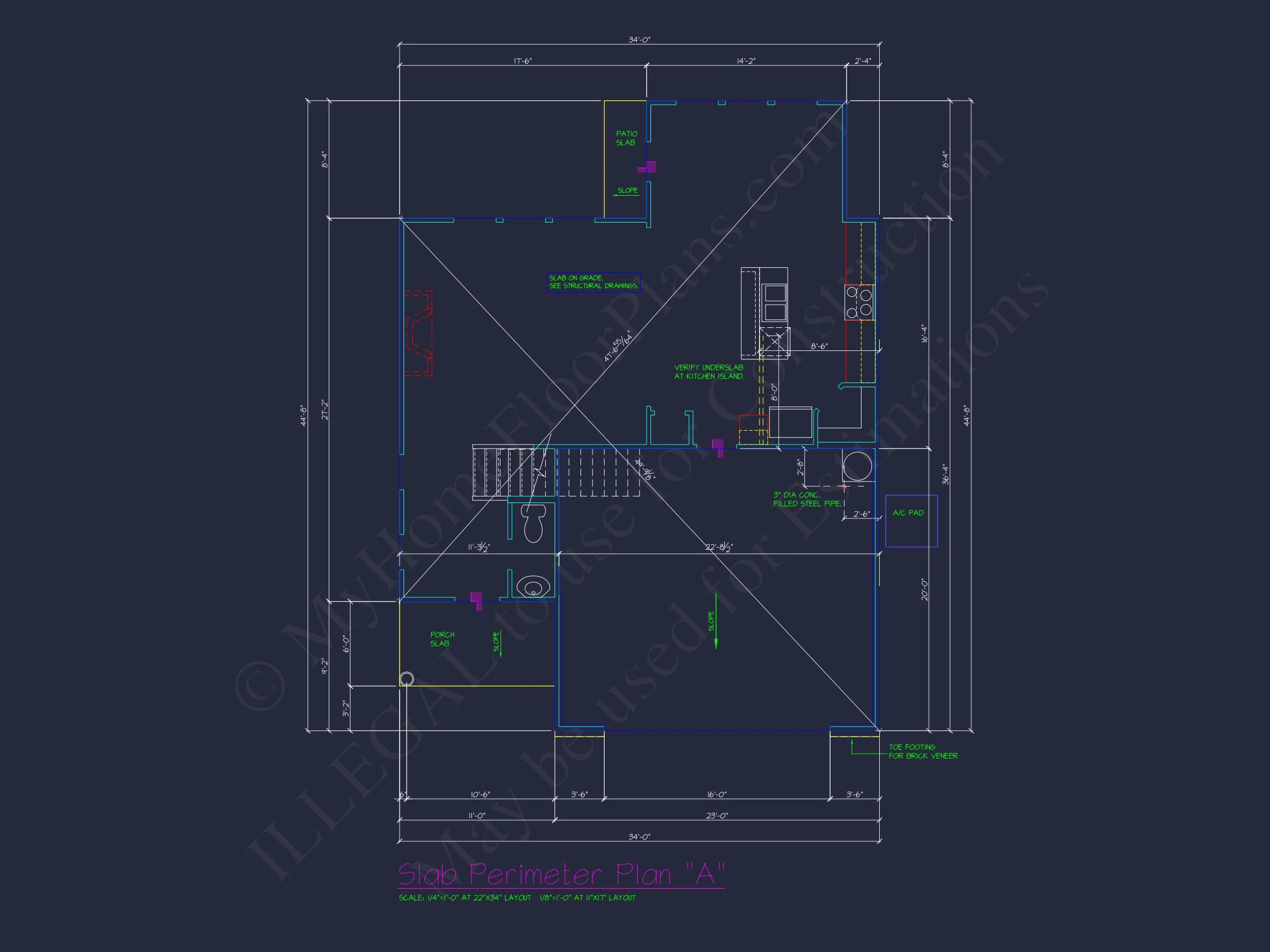 Classic 2-Story house Plan: 4 Beds, 2289 sq ft Blueprint