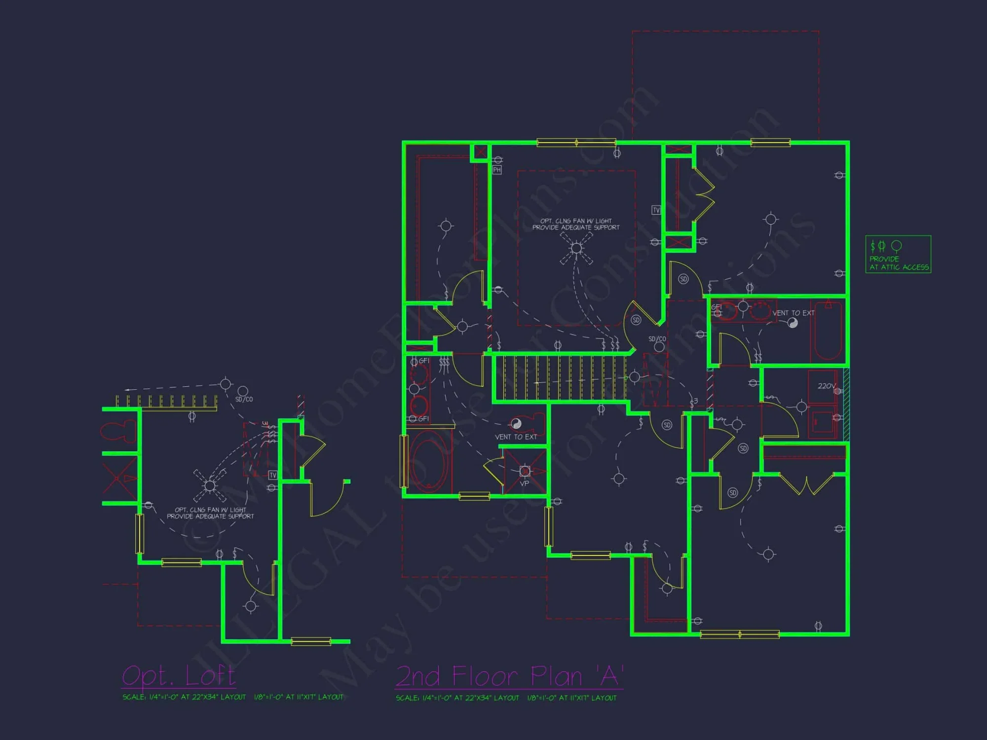 Classic 2-Story house Plan: 4 Beds, 2289 sq ft Blueprint