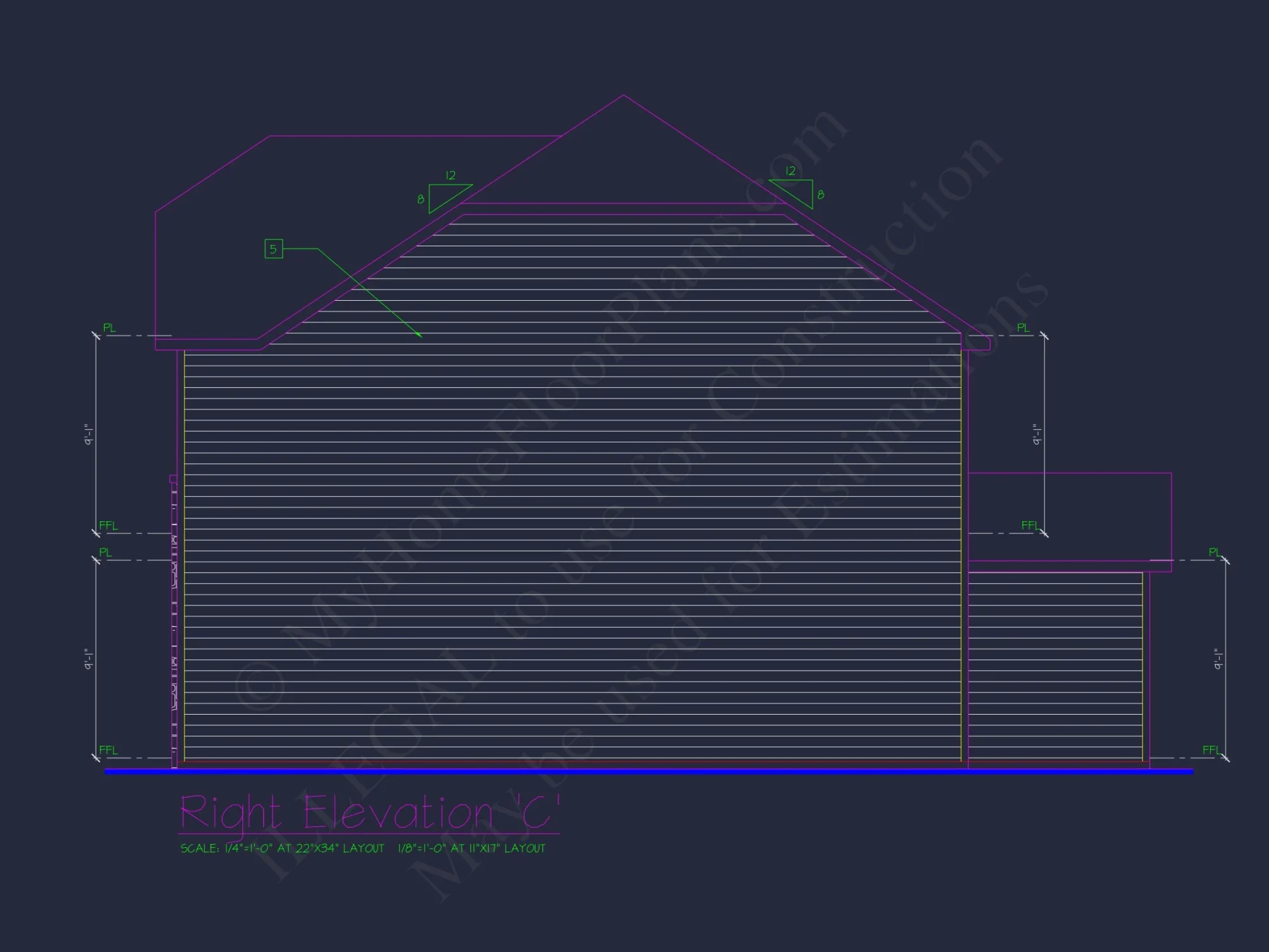 Classic 2-Story house Plan: 4 Beds, 2289 sq ft Blueprint
