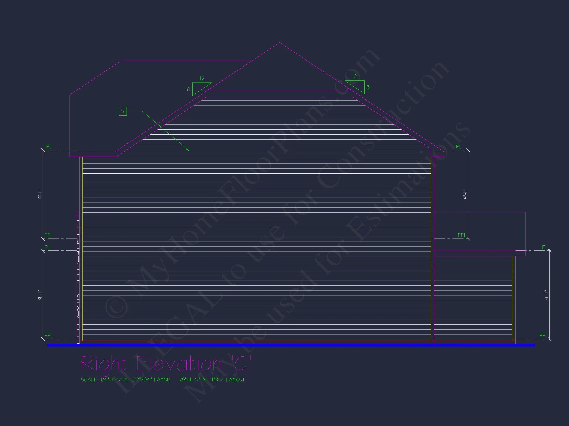 Classic 2-Story house Plan: 4 Beds, 2289 sq ft Blueprint