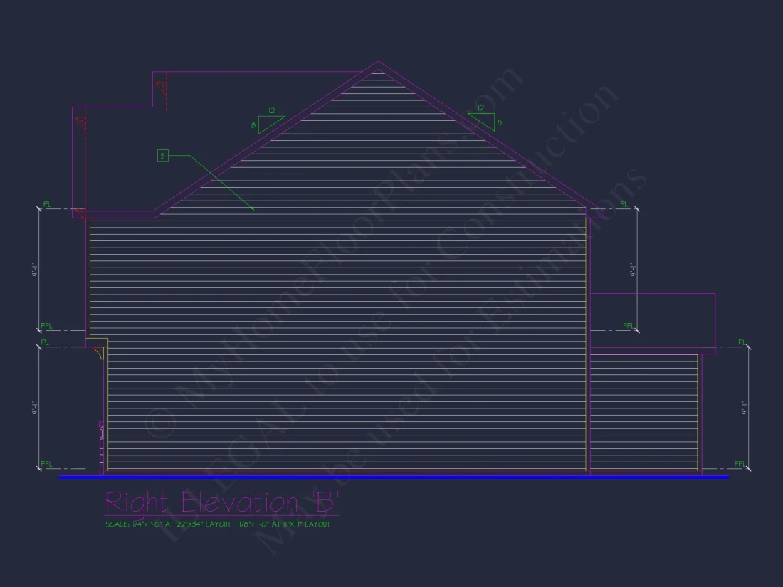 Classic 2-Story house Plan: 4 Beds, 2289 sq ft Blueprint