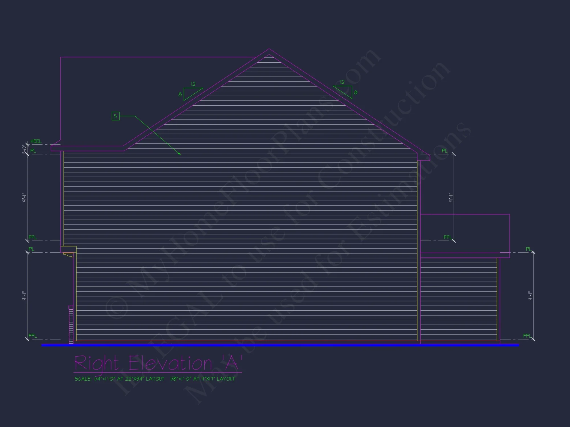 Classic 2-Story house Plan: 4 Beds, 2289 sq ft Blueprint