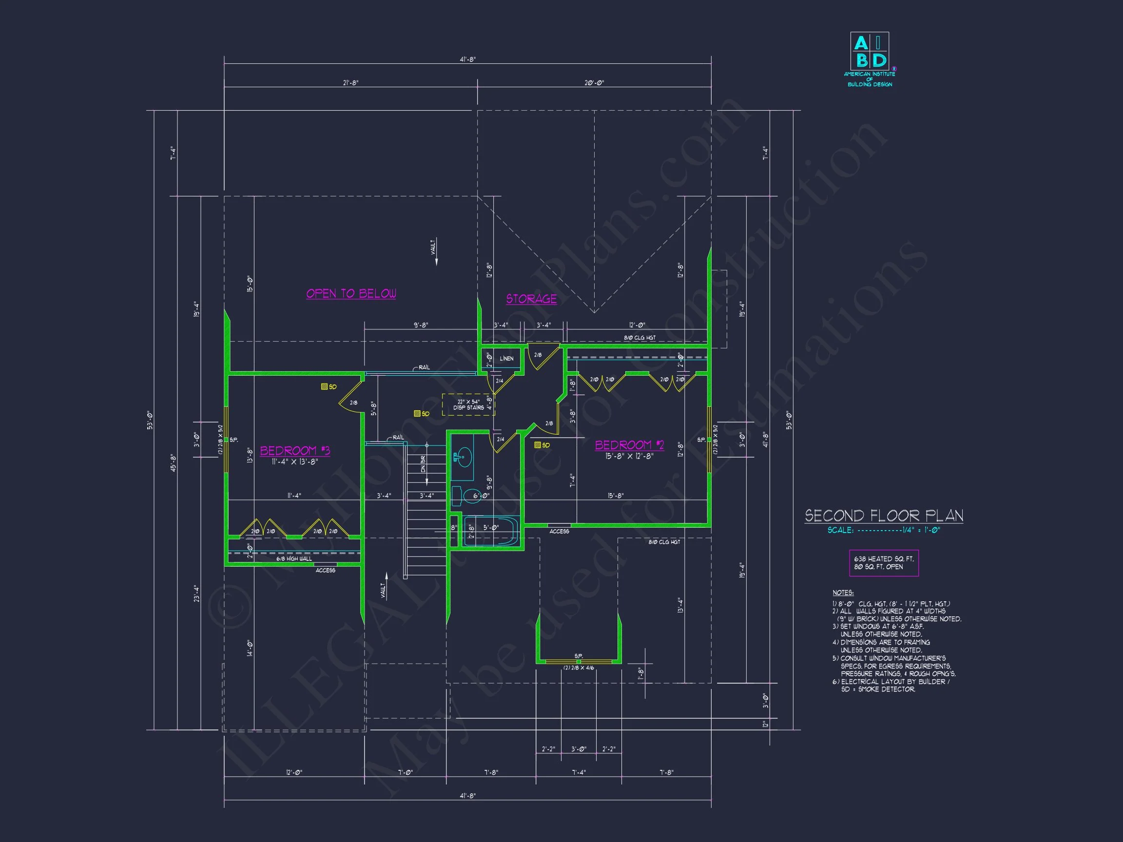 "Elegant 2-story house architectural plan with CAD-ready designs"