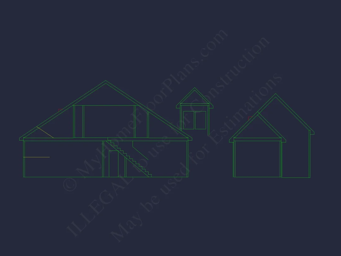 "Architectural design of an elegant two-story house plan with CAD-ready blueprints"