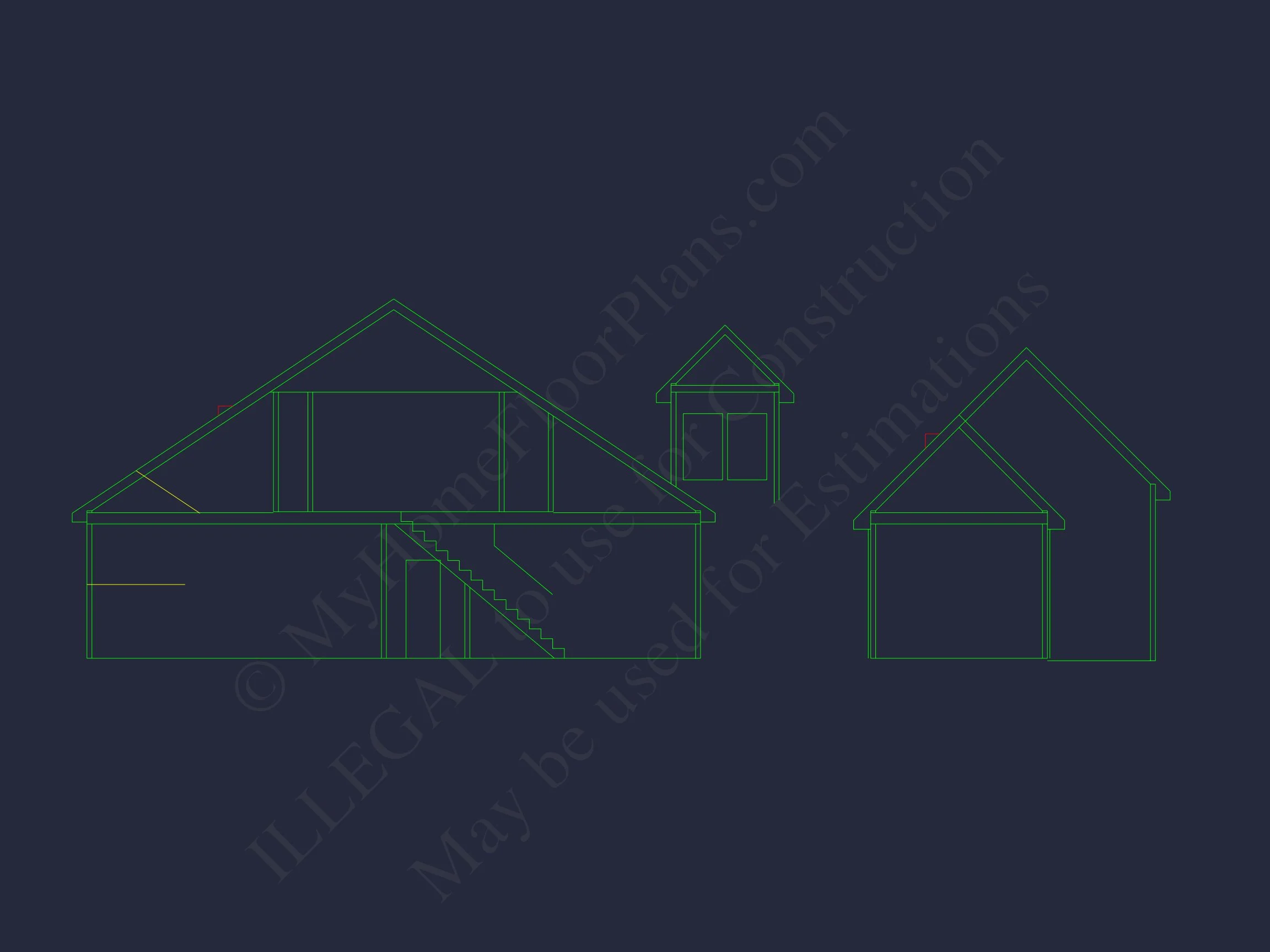 "Architectural design of an elegant two-story house plan with CAD-ready blueprints"