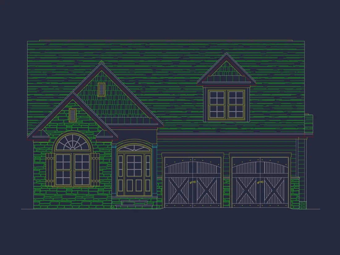 Elegant 2-Story house Plan with CAD-Ready Designs