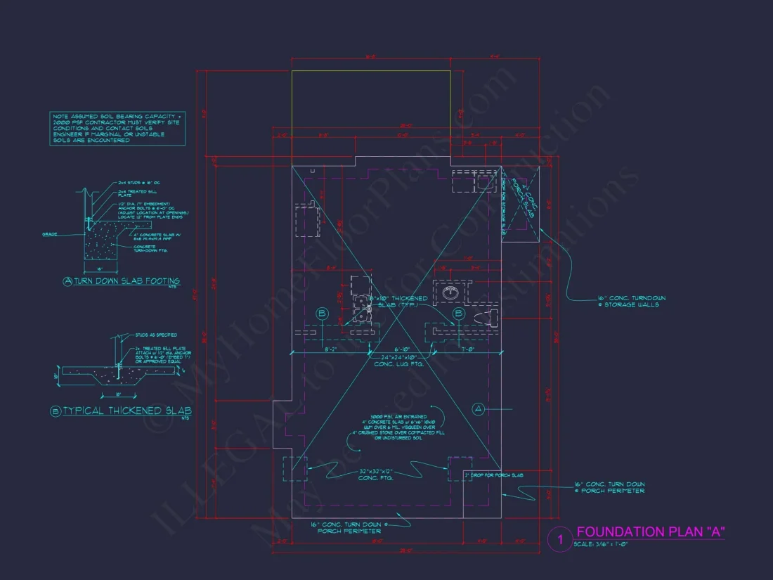 Charming 2-Story house Plan with CAD Blueprint and Unique Features