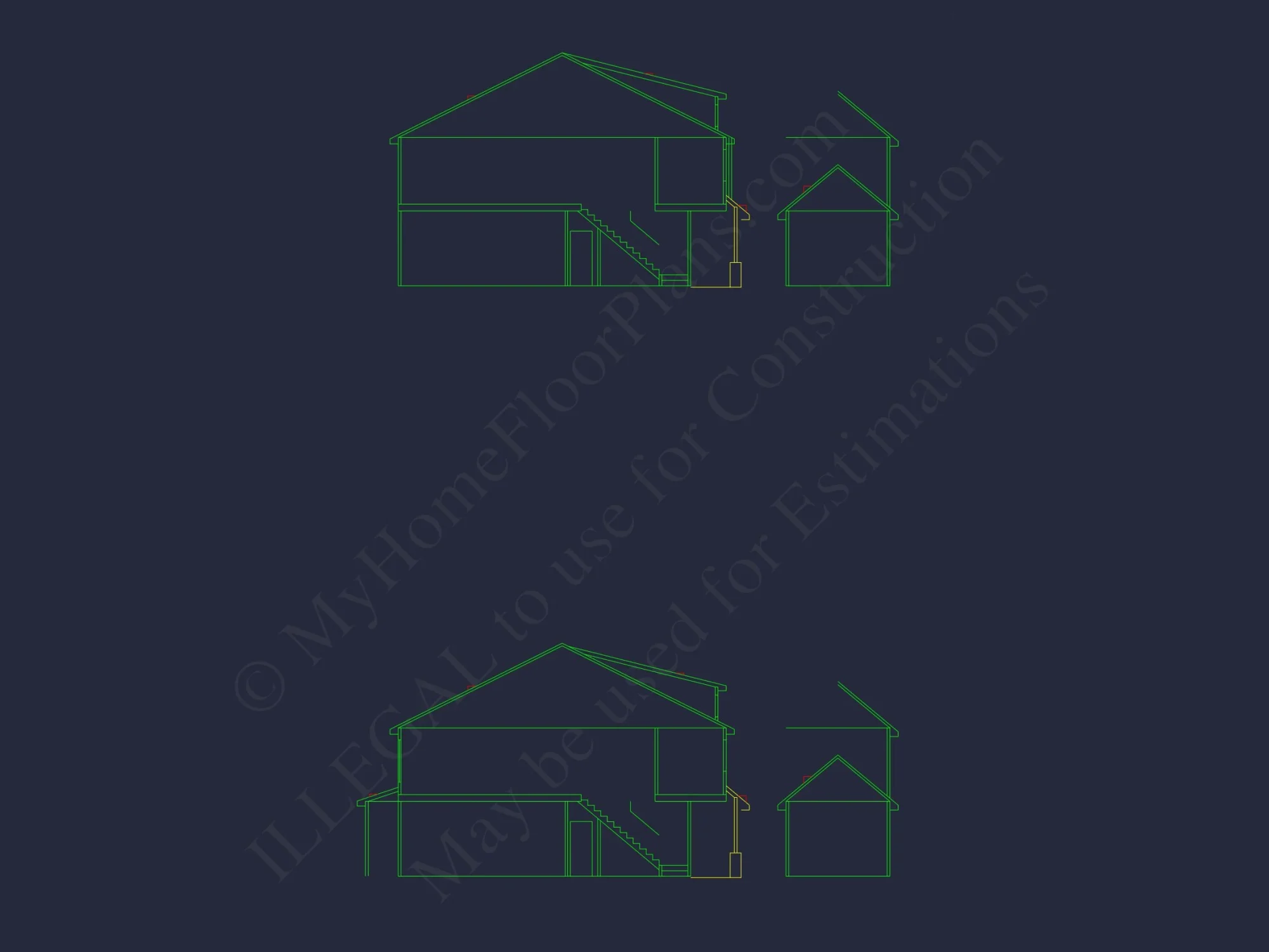 Stylish house Plan with Modern Floor Plan and CAD Designs