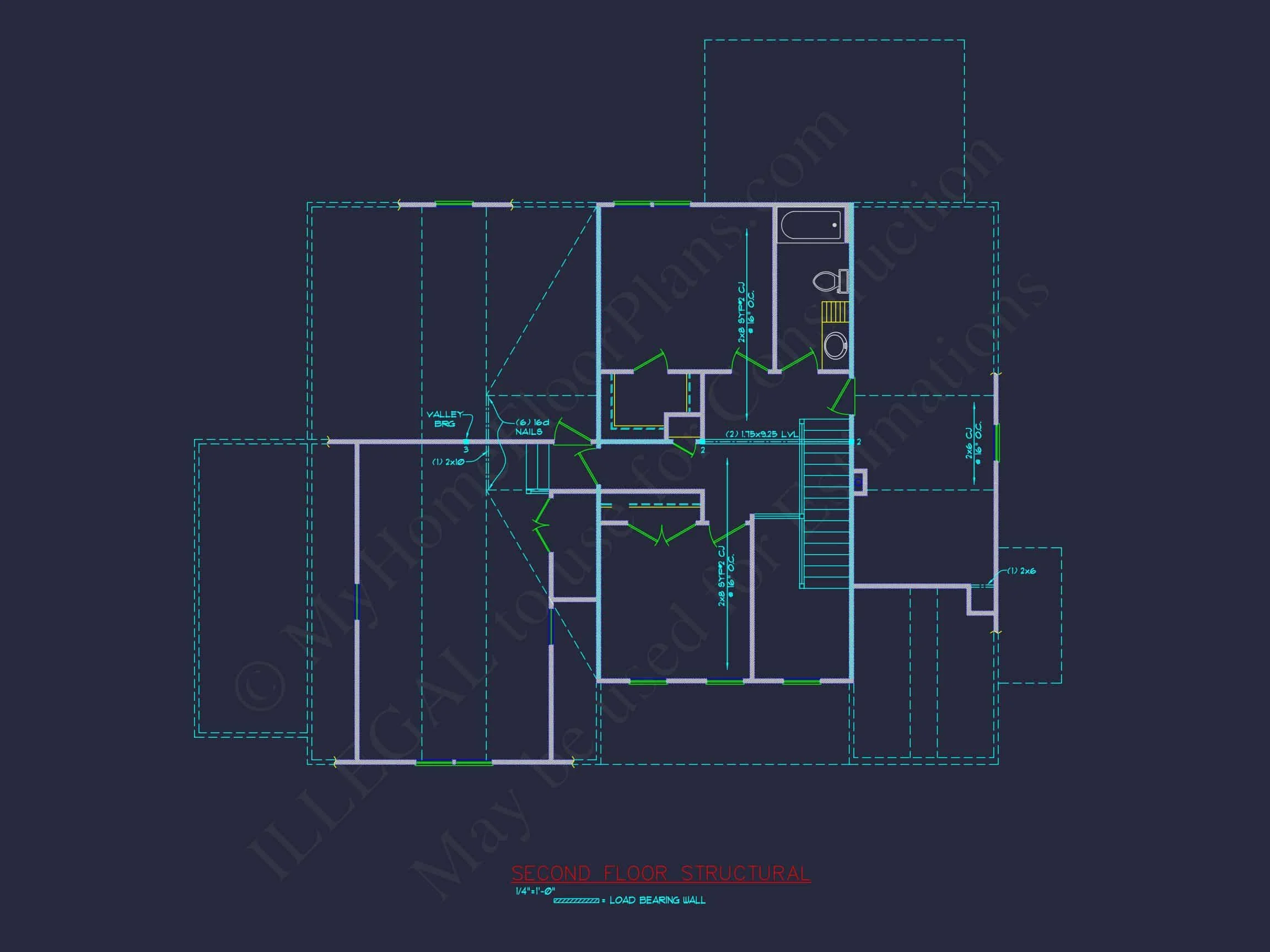 "Stunning 2-story modern house plan with detailed CAD blueprint"
