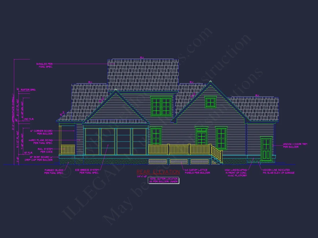 Stunning 2-Story house Plan with CAD Blueprint and Modern Designs