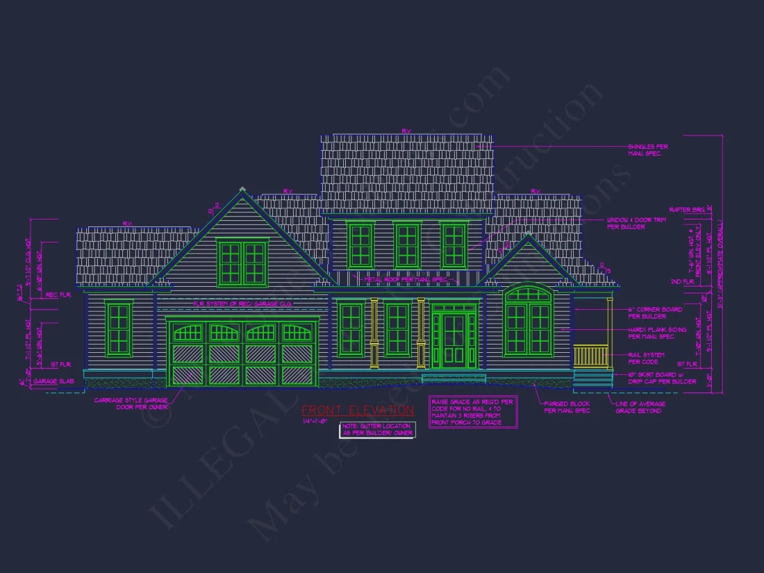 Stunning 2-Story house Plan with CAD Blueprint and Modern Designs