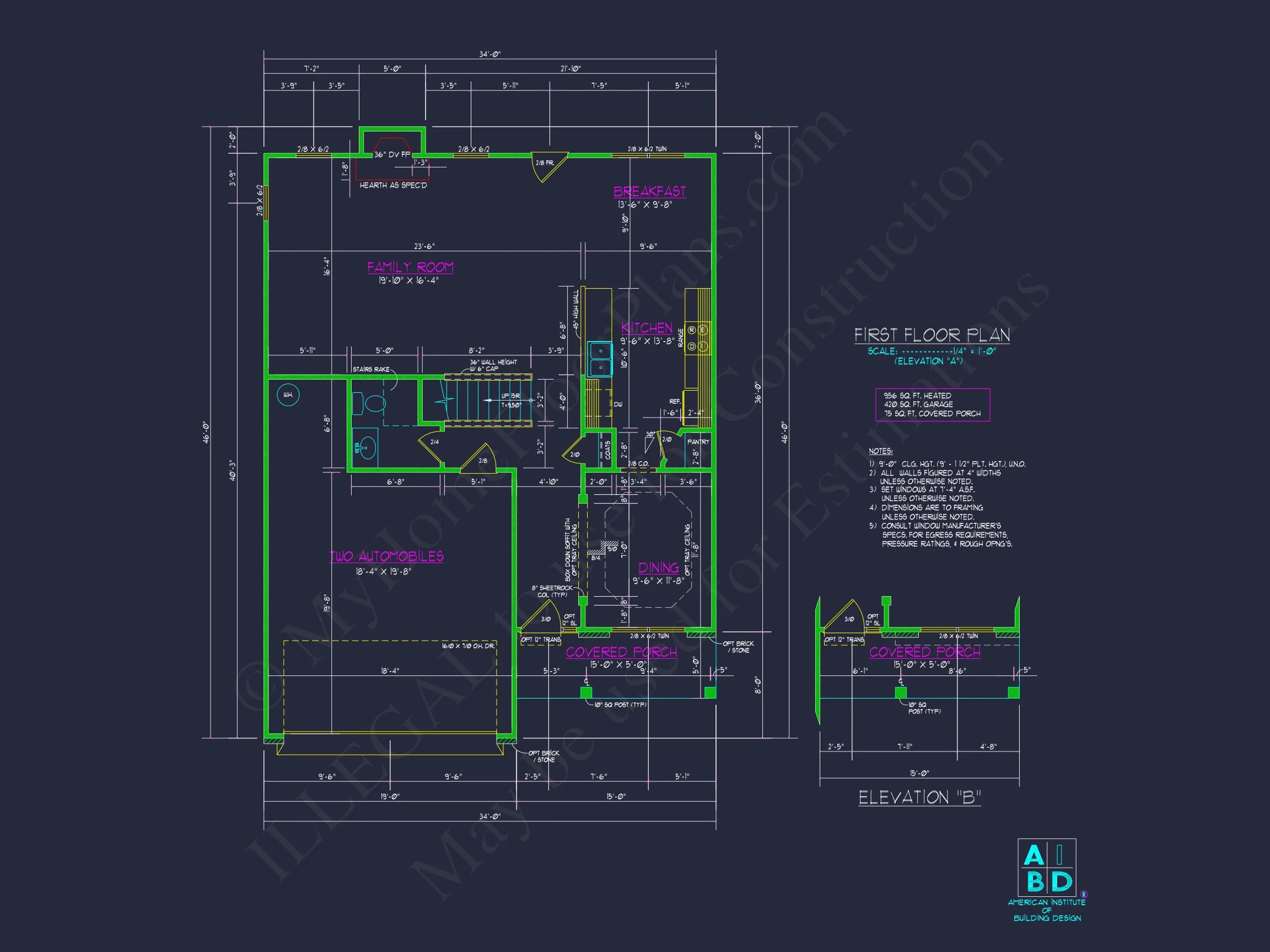 Modern house Design: Beautiful 2-Story Floor Plan Blueprint