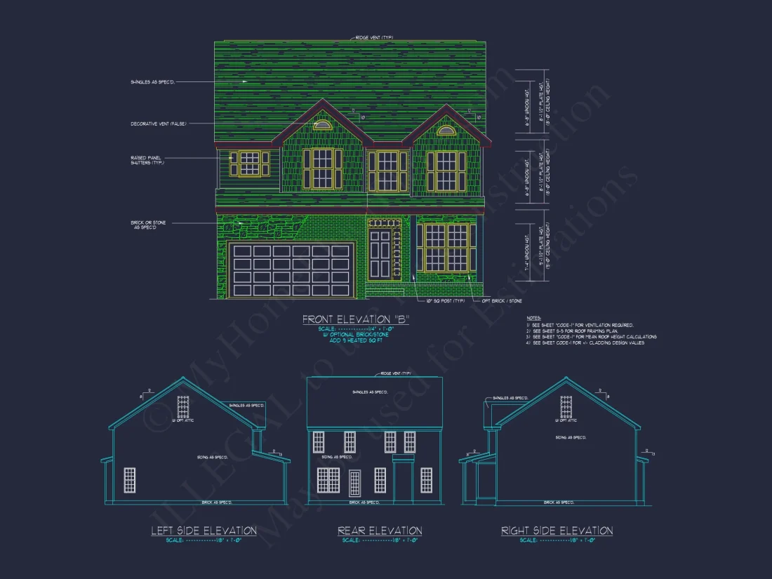 Modern house Design: Beautiful 2-Story Floor Plan Blueprint